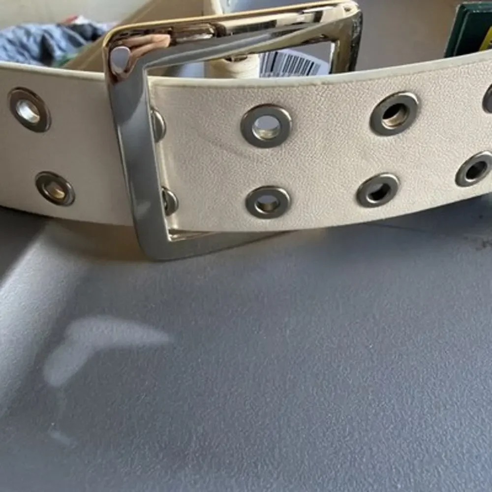 Women's Grommet Belt Wild Fable White Size Small